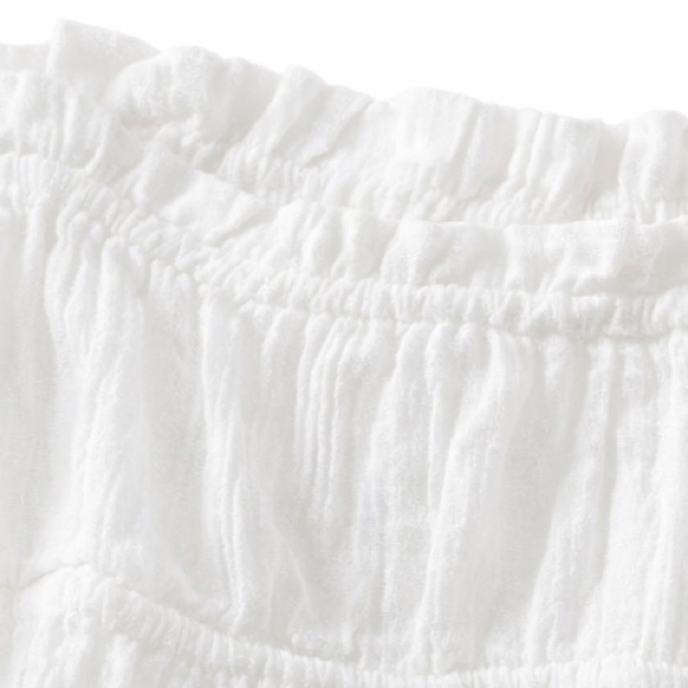 White Ruffled Crop Top - Picture 5 of 5